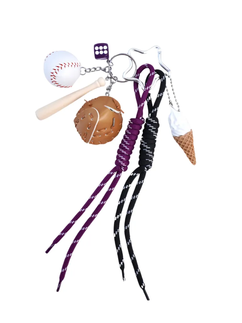 Baseball star purple charm