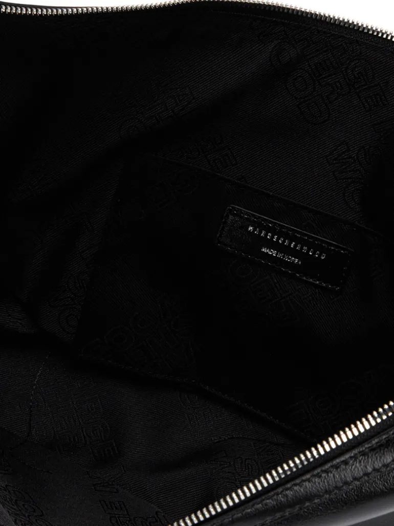 Belted hobo medium black glossy plain
