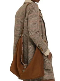 Belted Hobo Suede Shoulder chestnut nubuck