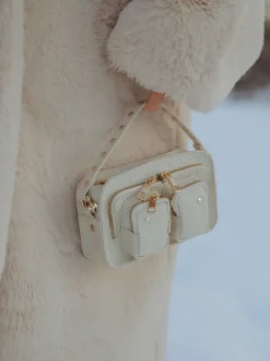 Bolso Helena New Zealand beige with gold Núnno