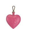 Heart bag charm Silky pink w. gold