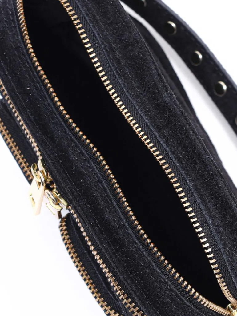 Helena Suede black w. gold