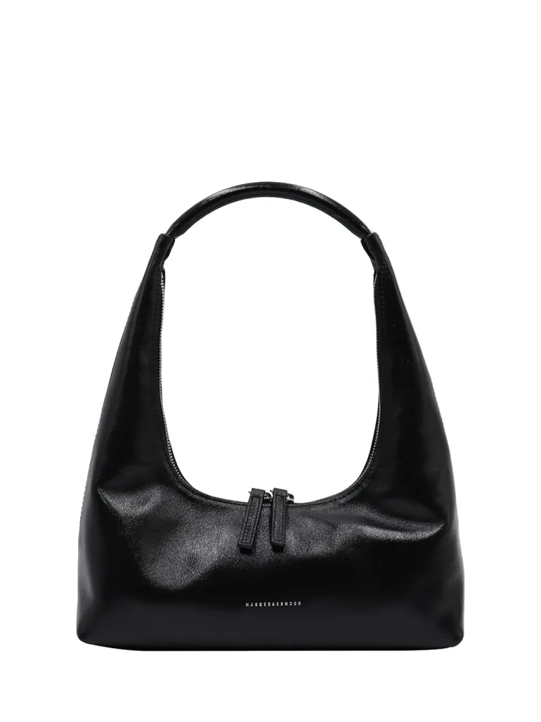 Hobo shoulder black glossy plain
