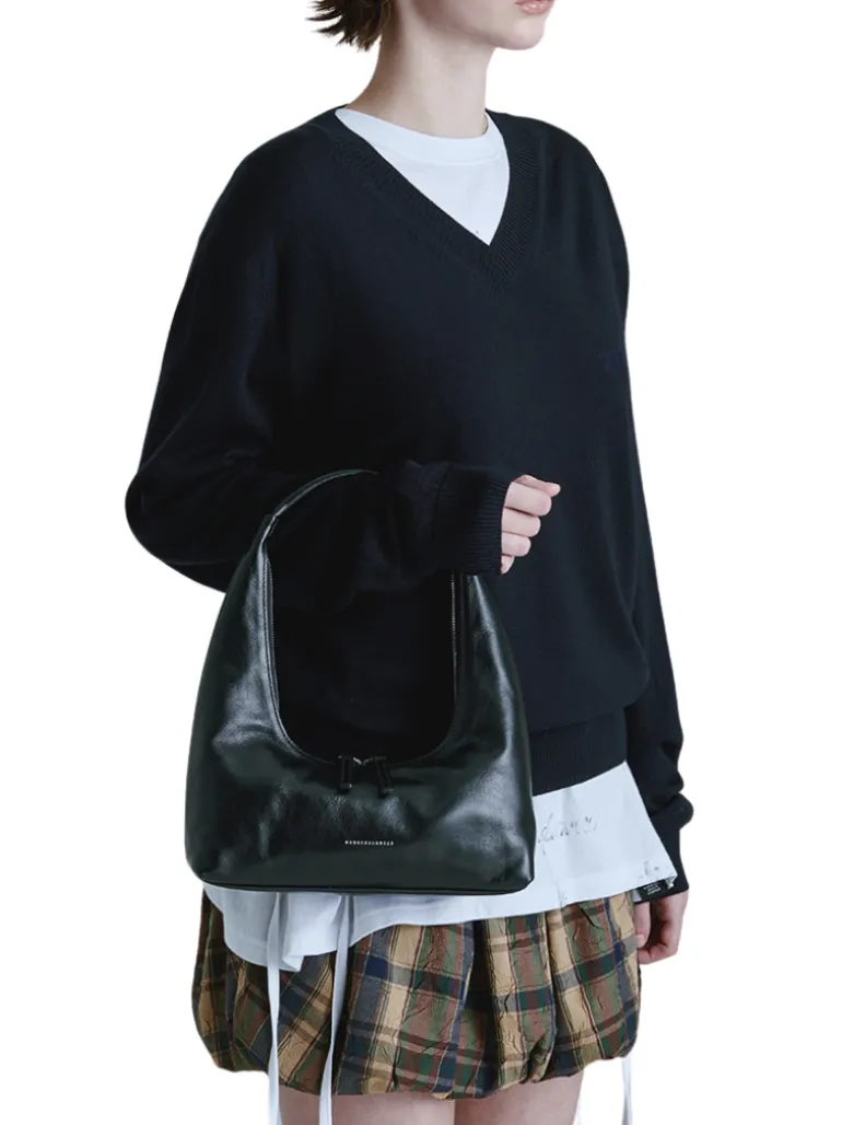 Hobo shoulder black glossy plain