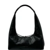 Hobo shoulder black pull up crinkle