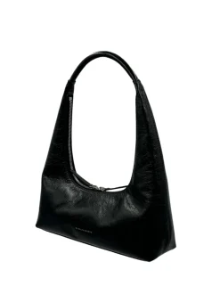 Hobo shoulder black pull up crinkle