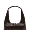Hobo shoulder dark brown glossy plain