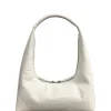 Hobo shoulder off white glossy plain
