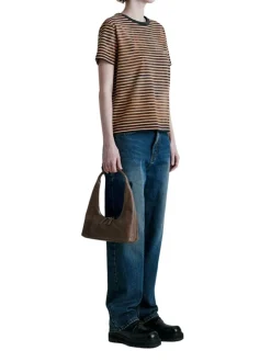 Hobo shoulder washed brown pull up