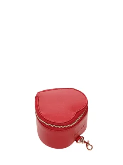 Jewelry Box Florence bright red w. gold