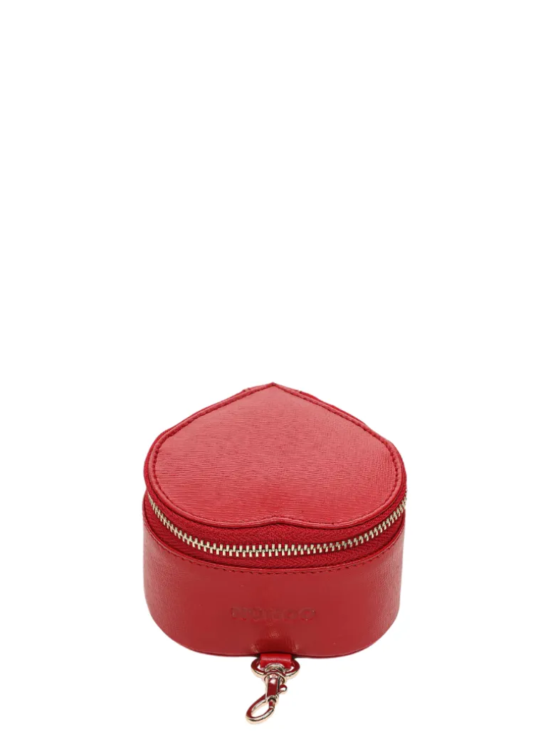 Jewelry Box Florence bright red w. gold