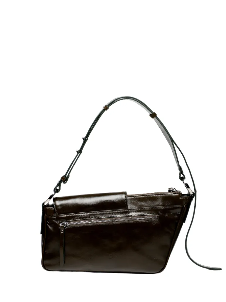 Lanzarote mini olive crash leather
