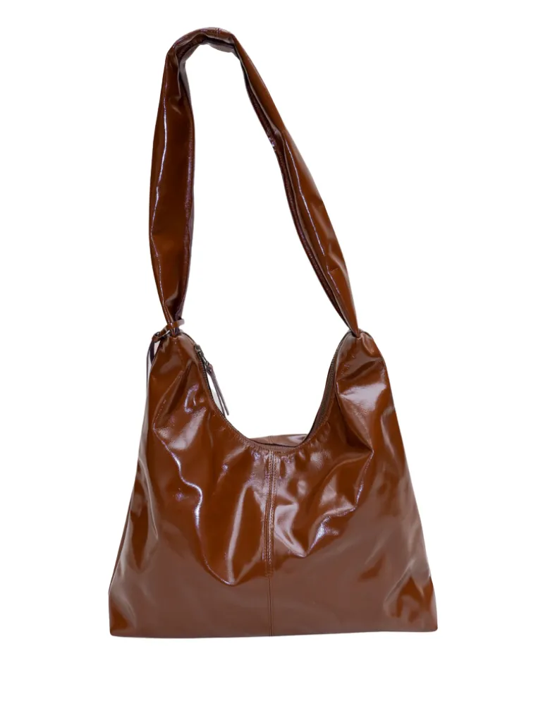 M Crossbody Bag glossy brown