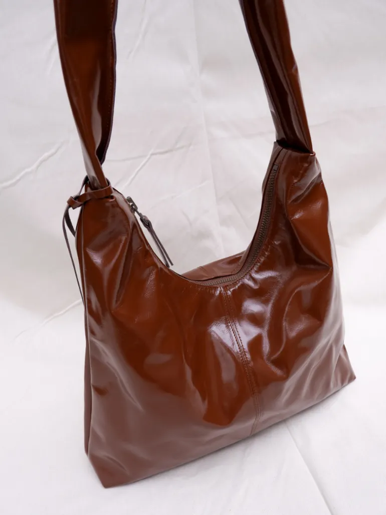 M Crossbody Bag glossy brown