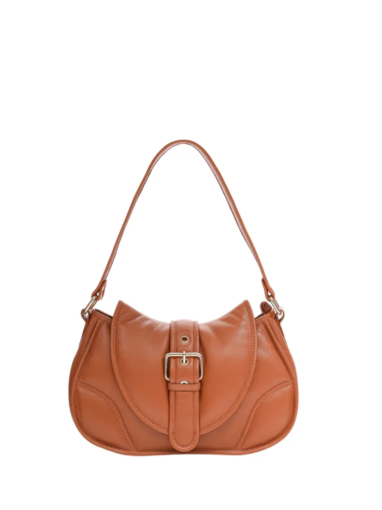 Maria Puffed sheep cognac w.gold