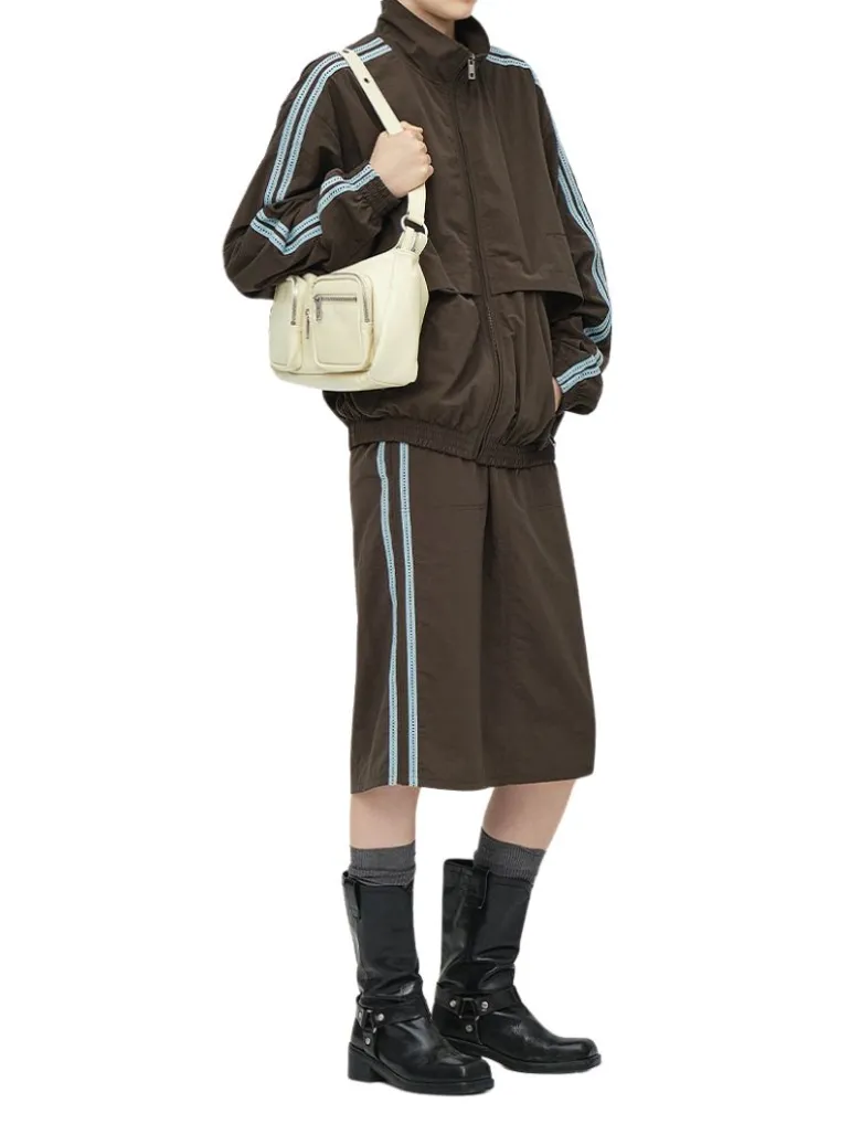 Outpocket Hobo blond wood glossy plain