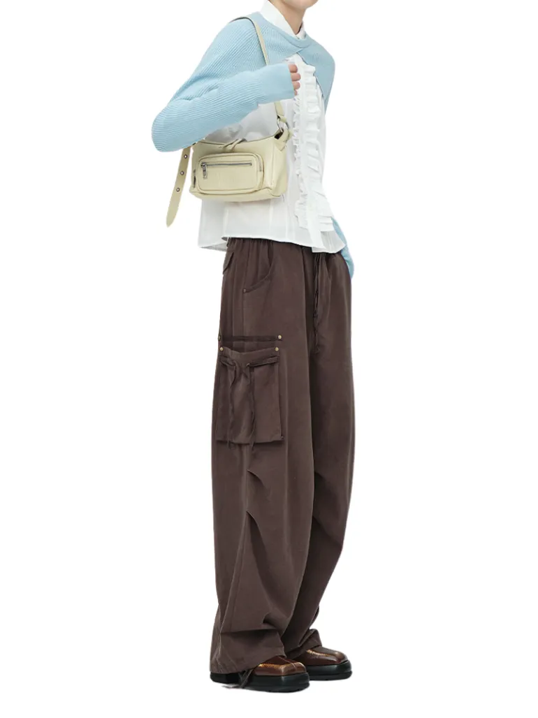 Outpocket Hobo Mini blond wood glossy plain
