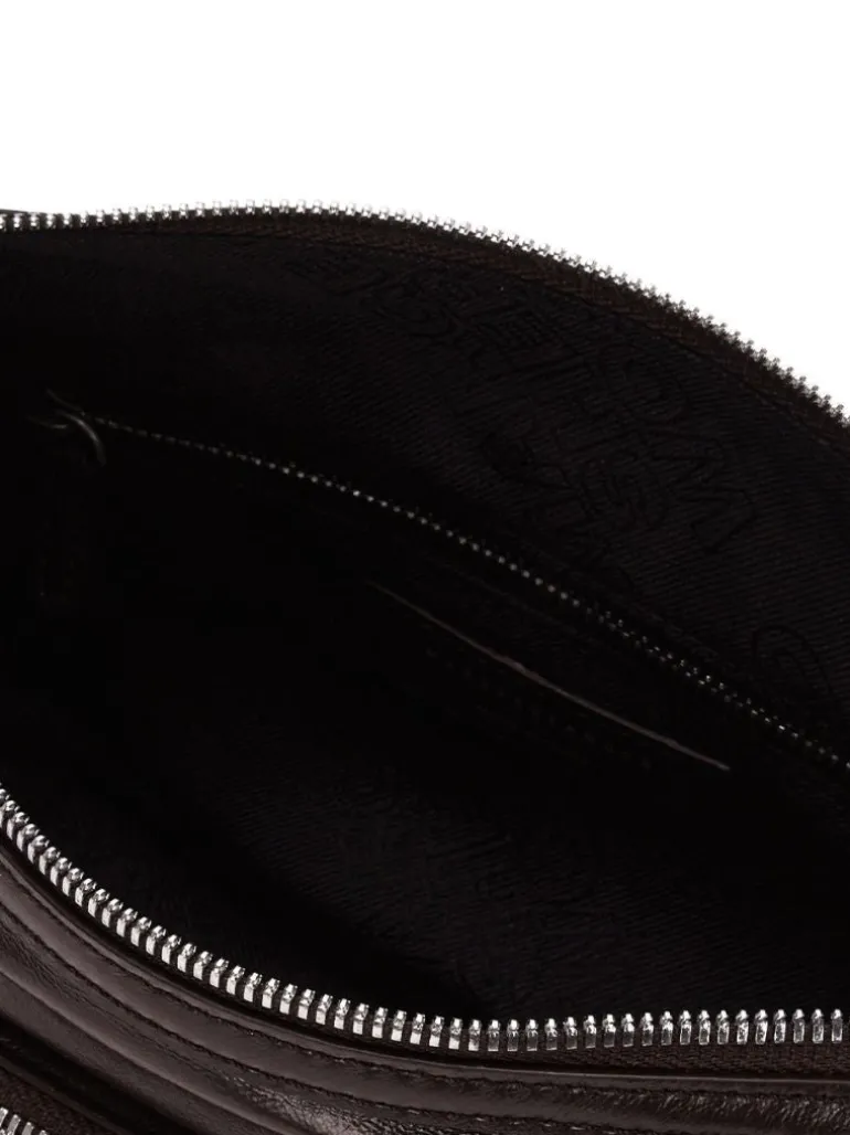 Outpocket Hobo Mini dark brown glossy plain