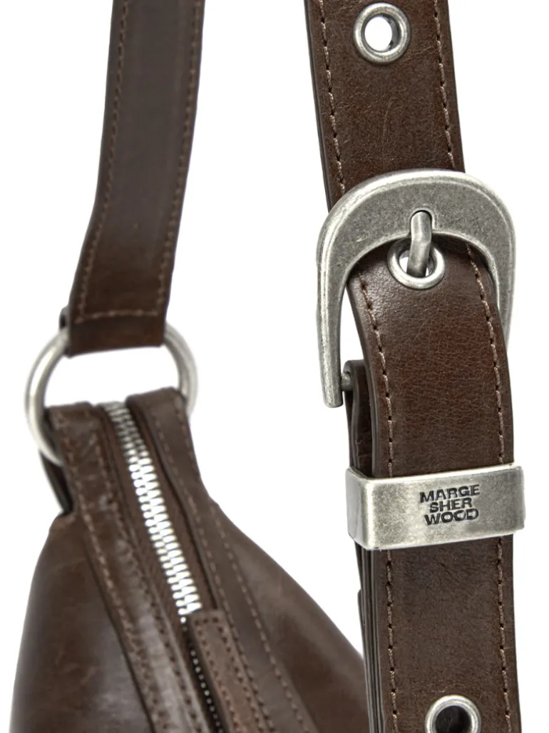 Outpocket Hobo Mini washed brown pull-up