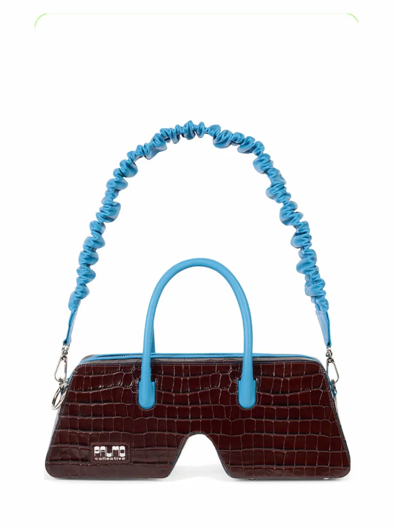 Paco croc brown & blue