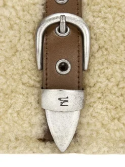 Shearing Belted Flap chestnut plain + beige