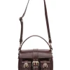 Small Honey Buckle Italian leather dark brown w.gold