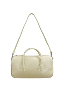 Zipper small blond wood crinkle