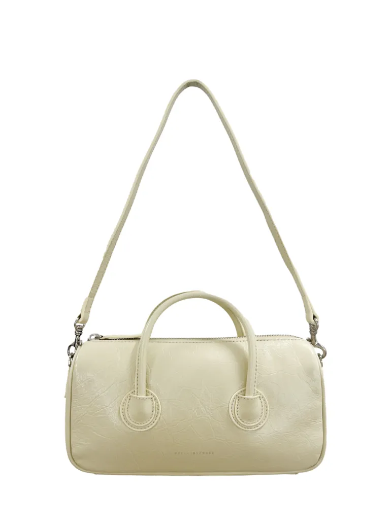 Zipper small blond wood crinkle