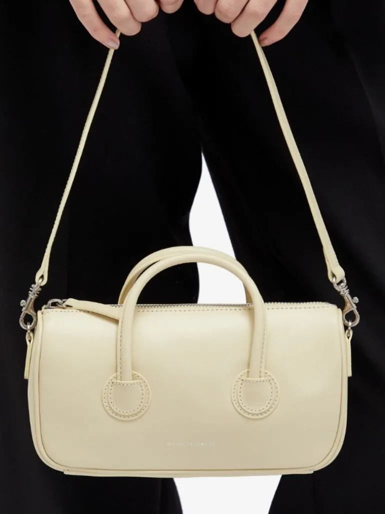 Zipper small blond wood crinkle